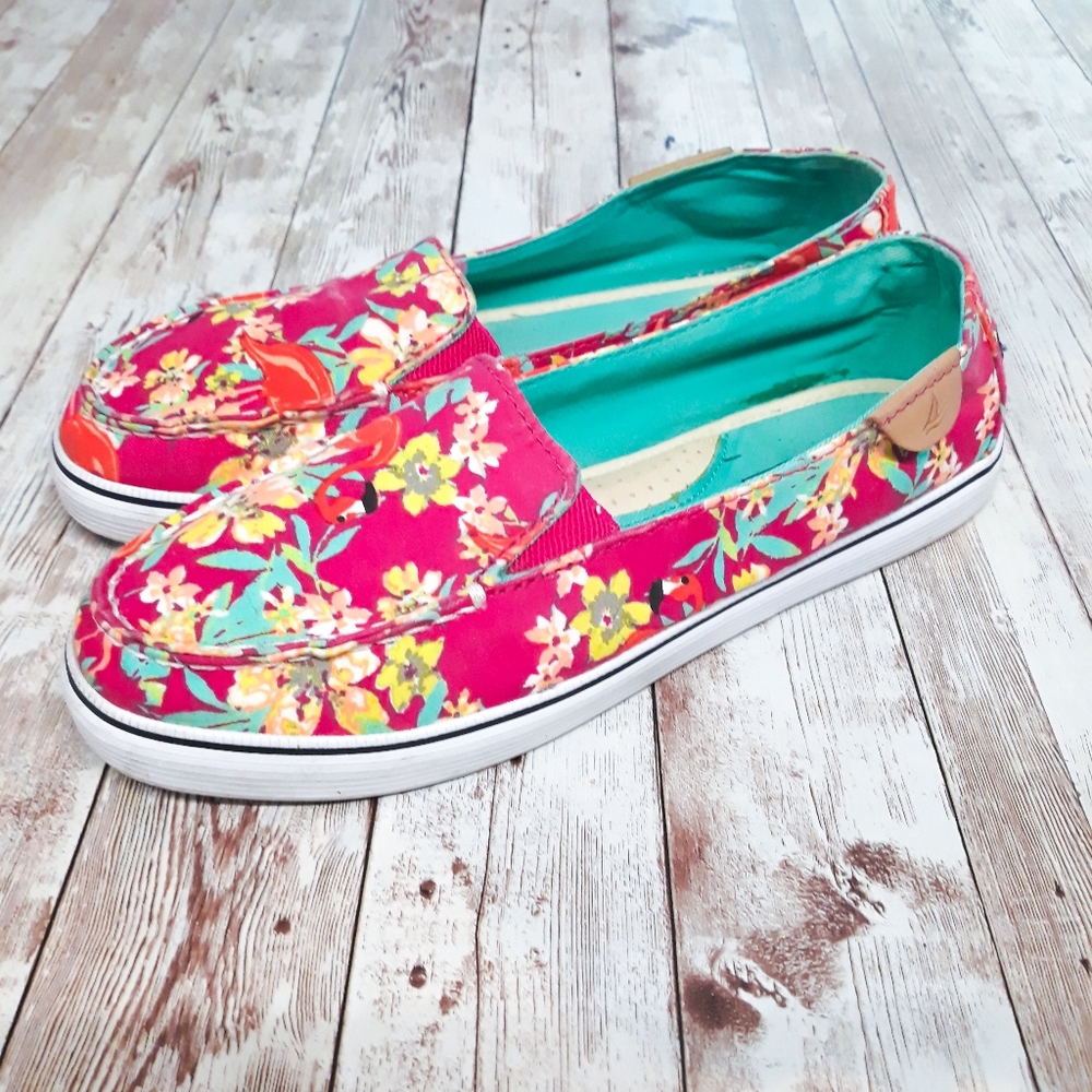 Sperry Top-Sider Floral Flamingo Shoes